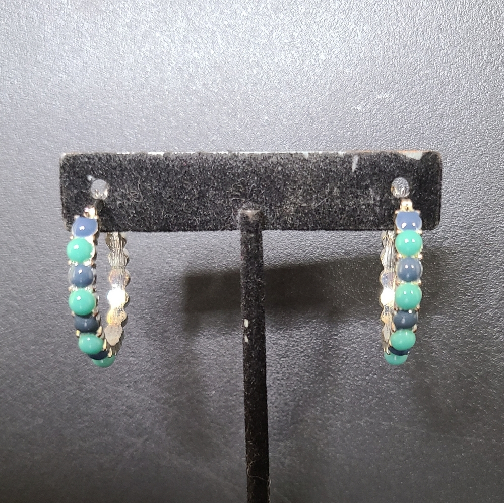 Fashion Hoop Earrings with Silver accents